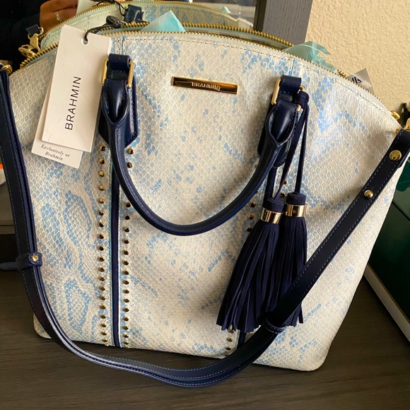 Brahmin Handbags - NWT Brahmin Large Duxbury Satchel Sky Berwick